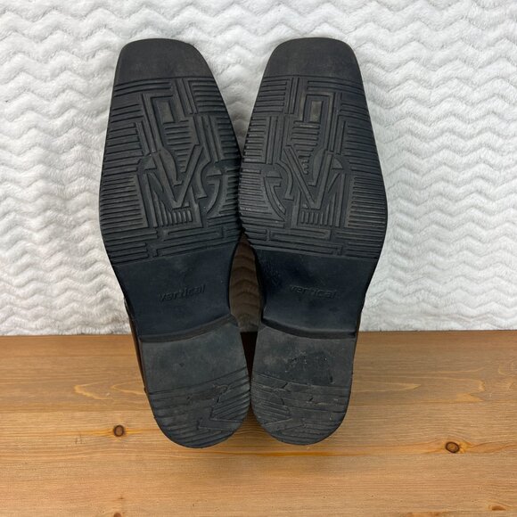 Woven Leather Mens Loafers Shoes Square Toe Retro Slip On Lamasini Sz 9 US EU 43 - Picture 16 of 16